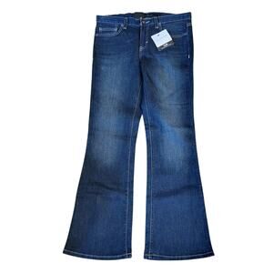 NWT Calvin Klein Jeans Women's Size 6 Blue Low Rise Flare Dark Wash